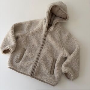 Zara Toddler Girl 5 Year Sherpa Zip Jacket With Hood